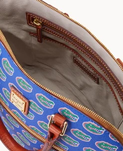 Dooney & Bourke Game Day Ready|Printed Fabric<Collegiate University of Florida Domed Zip Satchel U OF FLORIDA