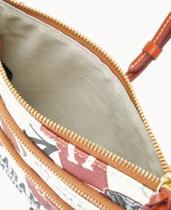 Dooney & Bourke Game Day Ready|Printed Fabric<Collegiate University of Alabama N S Triple Zip Crossbody U OF ALABAMA