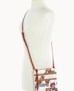 Dooney & Bourke Game Day Ready|Printed Fabric<Collegiate University of Alabama N S Triple Zip Crossbody U OF ALABAMA