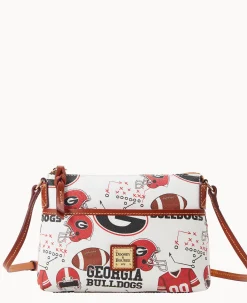 Dooney & Bourke Game Day Ready|Printed Fabric<Collegiate a Ginger Crossbody University of Georgi