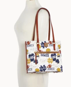 Dooney & Bourke Game Day Ready|Printed Fabric<Collegiate University of Shopper NOTRE DAME