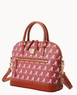 Dooney & Bourke Game Day Ready|Printed Fabric<Collegiate University of Alabama Domed Zip Satchel U OF ALABAMA
