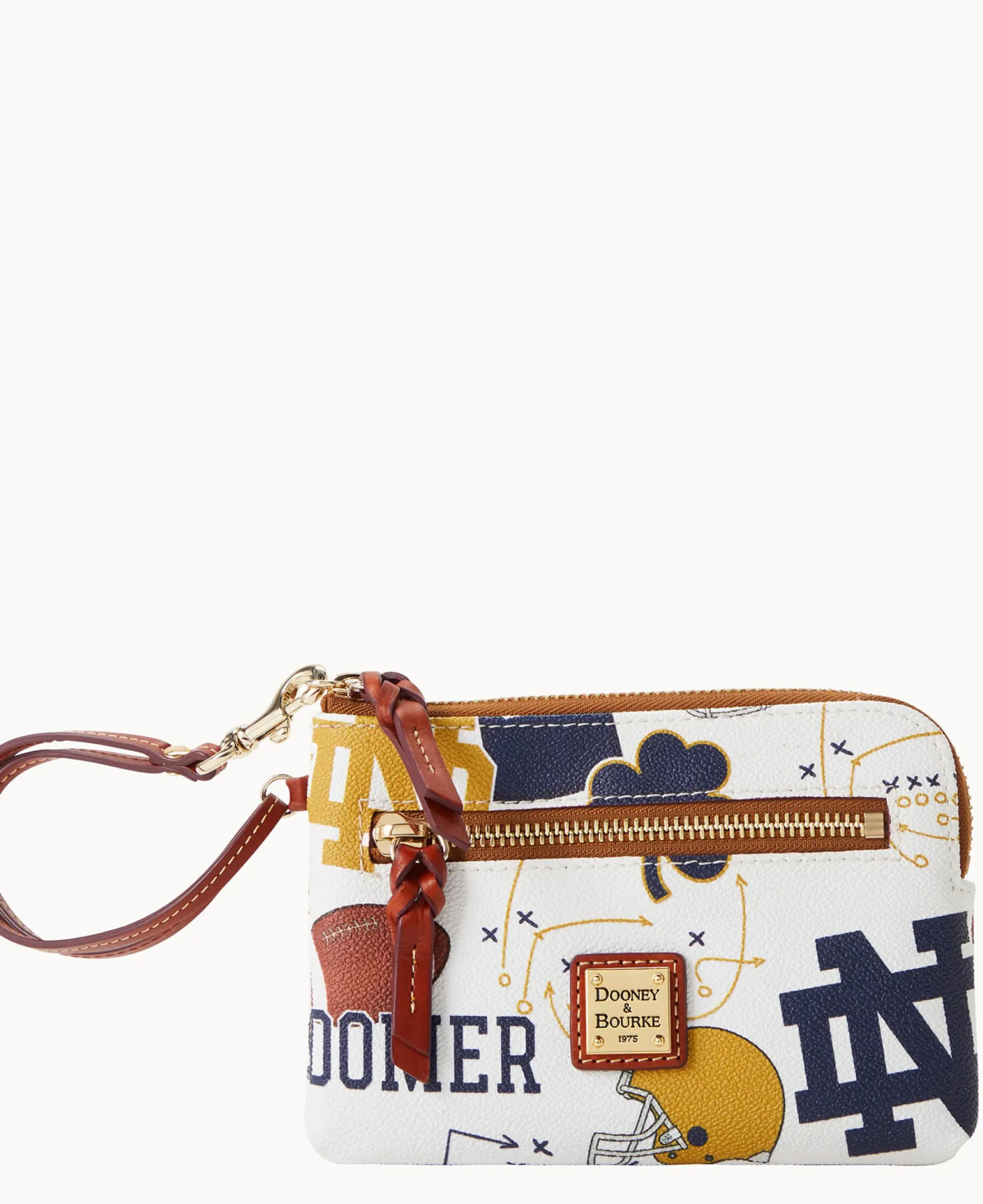 Dooney & Bourke Grab and Go|Wristlets<Collegiate University of Zip Around Wristlet NOTRE DAME