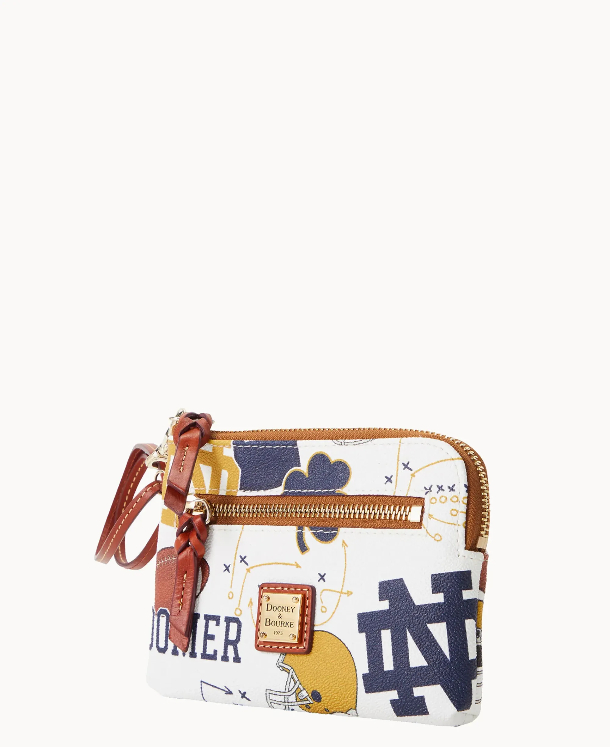 Dooney & Bourke Grab and Go|Wristlets<Collegiate University of Zip Around Wristlet NOTRE DAME