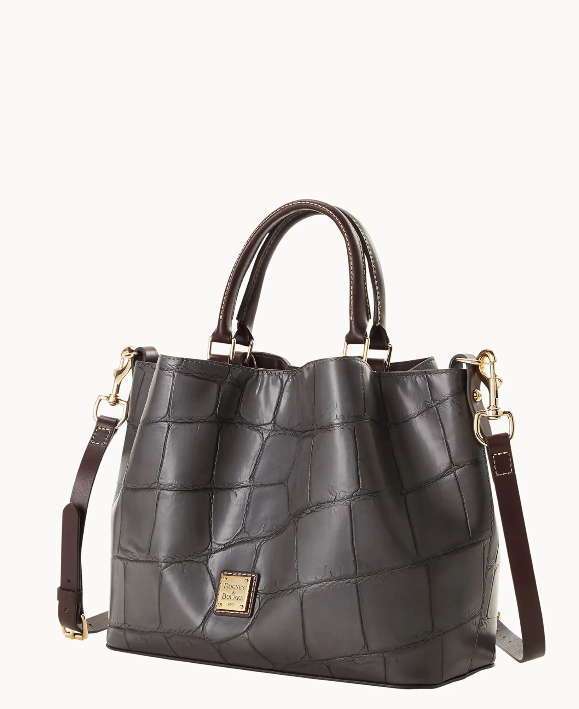 Dooney & Bourke Picnic in the Park|Exotic Leather<Denison Barlow Smoke Grey