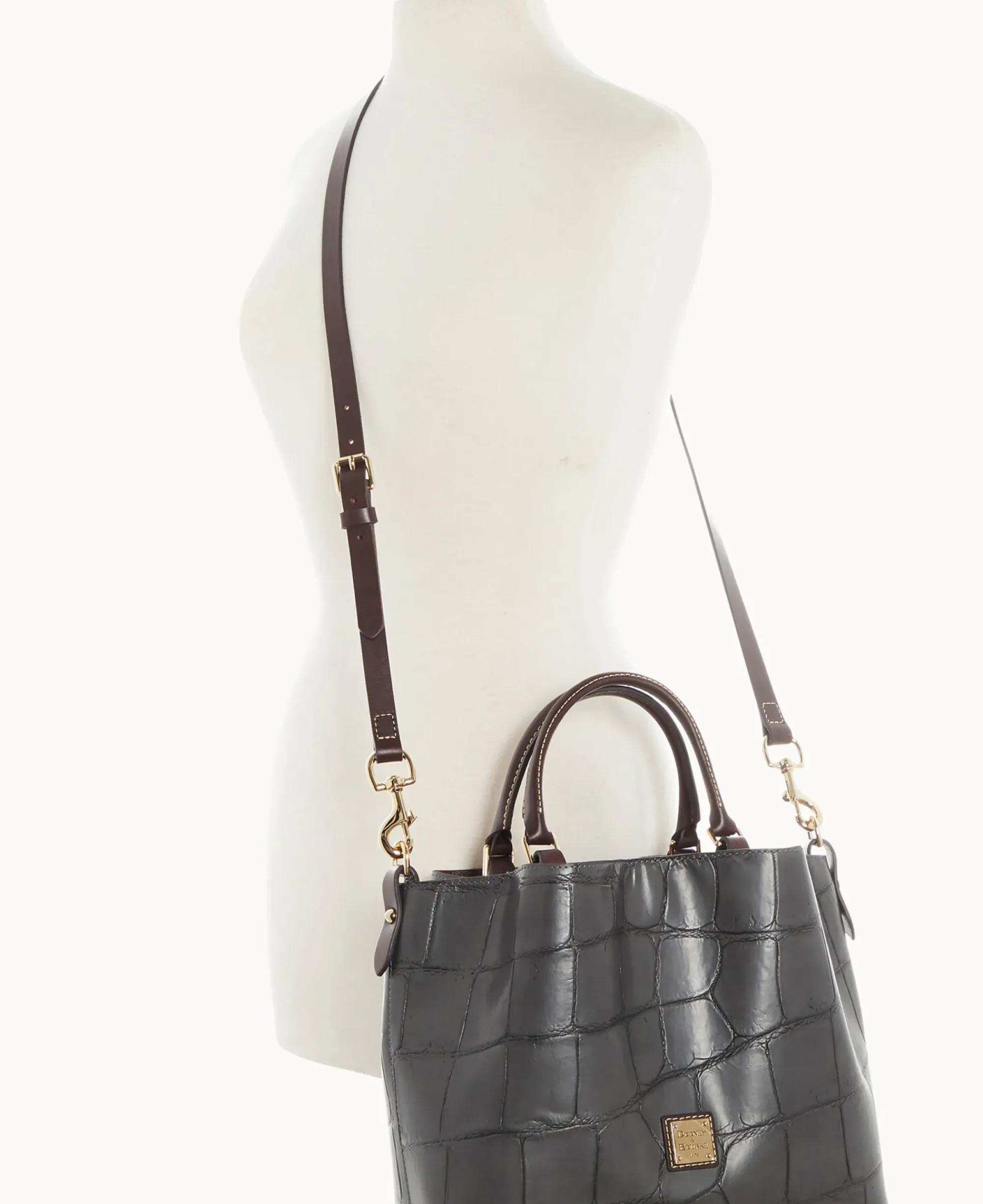 Dooney & Bourke Picnic in the Park|Exotic Leather<Denison Barlow Smoke Grey