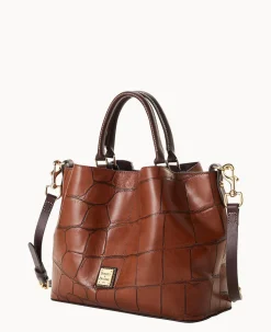 Dooney & Bourke Picnic in the Park|Exotic Leather<Denison Barlow Cognac