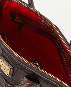 Dooney & Bourke Picnic in the Park|Exotic Leather<Denison Domed Satchel Espresso