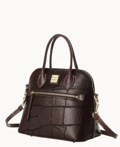 Dooney & Bourke Picnic in the Park|Exotic Leather<Denison Domed Satchel Espresso