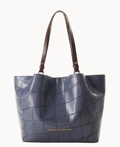 Dooney & Bourke Picnic in the Park|Exotic Leather<Denison Flynn Steel Blue