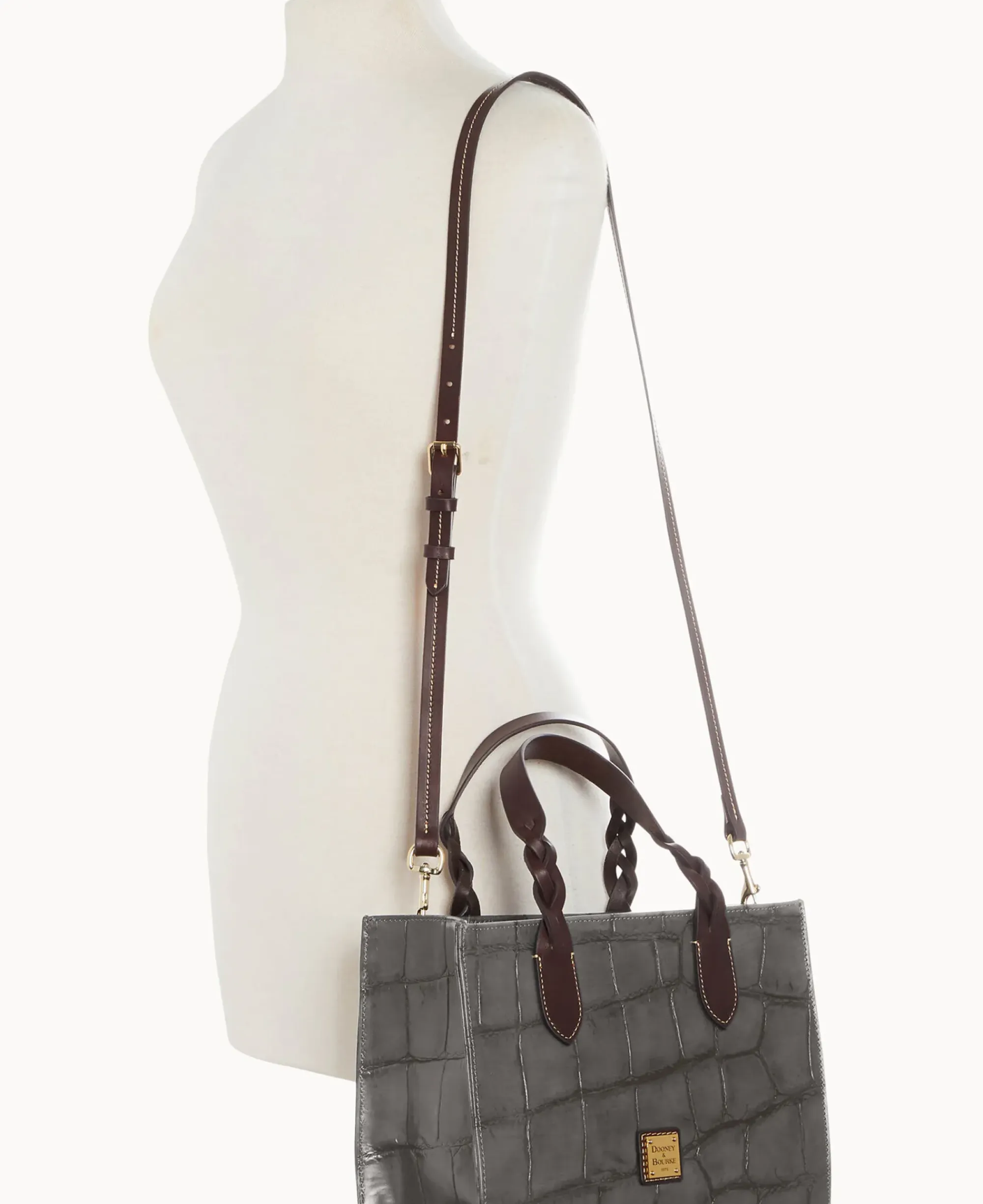 Dooney & Bourke Picnic in the Park|Exotic Leather<Denison Gia Satchel Smoke Grey