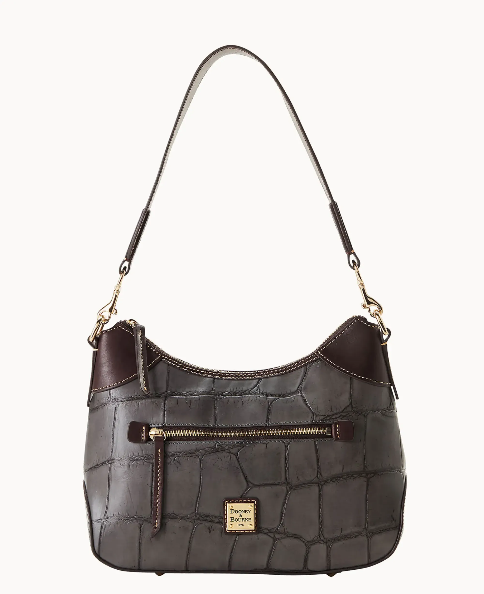 Dooney & Bourke Picnic in the Park|Exotic Leather<Denison Hobo Smoke Grey