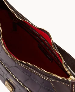 Dooney & Bourke Picnic in the Park|Exotic Leather<Denison Hobo Plum Wine