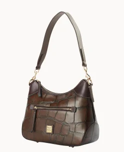 Dooney & Bourke Picnic in the Park|Exotic Leather<Denison Hobo Cognac