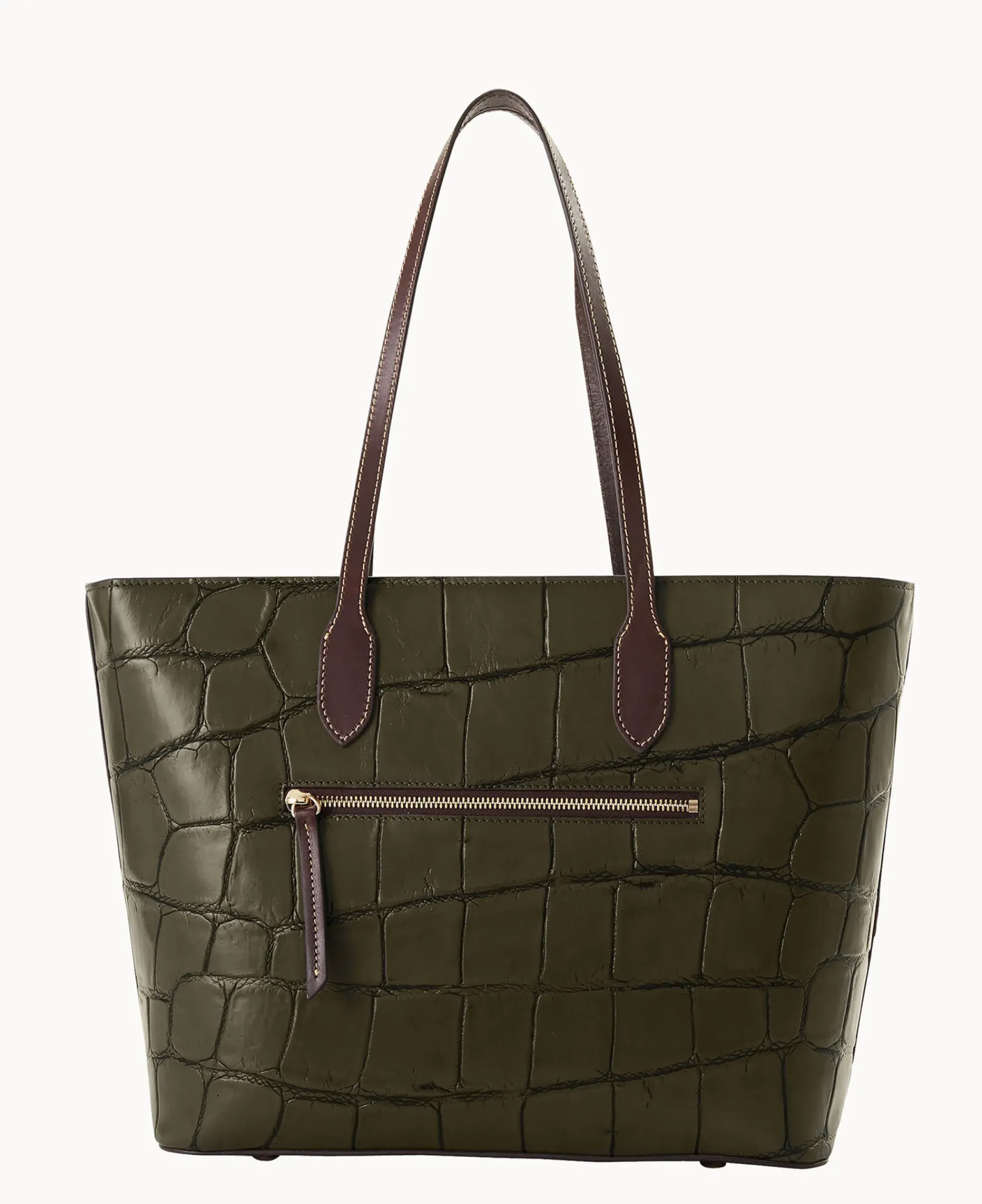 Dooney & Bourke Picnic in the Park|Exotic Leather<Denison Large Tote Olive