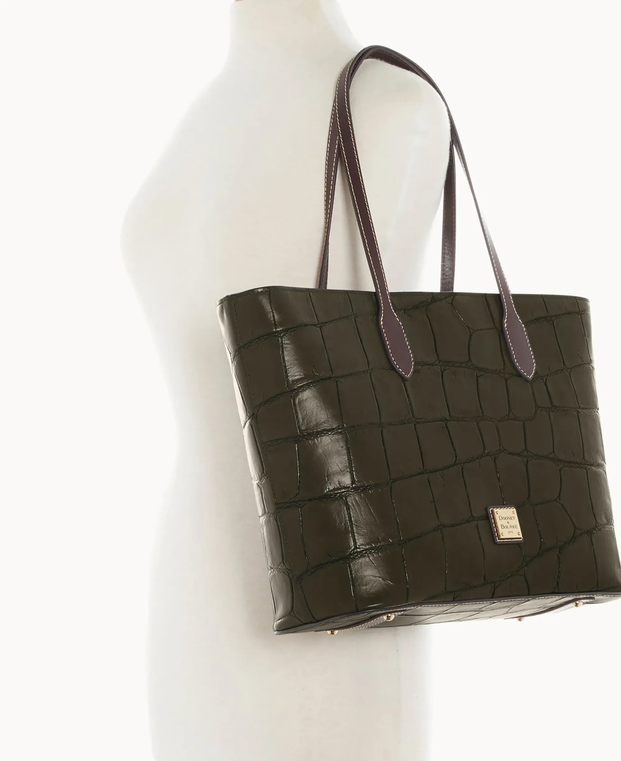 Dooney & Bourke Picnic in the Park|Exotic Leather<Denison Large Tote Olive
