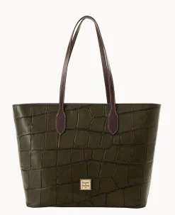 Dooney & Bourke Picnic in the Park|Exotic Leather<Denison Large Tote Olive