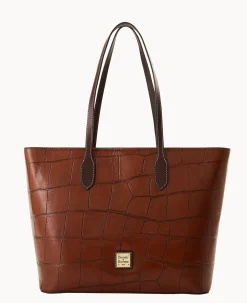 Dooney & Bourke Picnic in the Park|Exotic Leather<Denison Large Tote Cognac