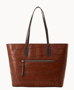 Dooney & Bourke Picnic in the Park|Exotic Leather<Denison Large Tote Cognac