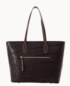 Dooney & Bourke Picnic in the Park|Exotic Leather<Denison Large Tote Espresso