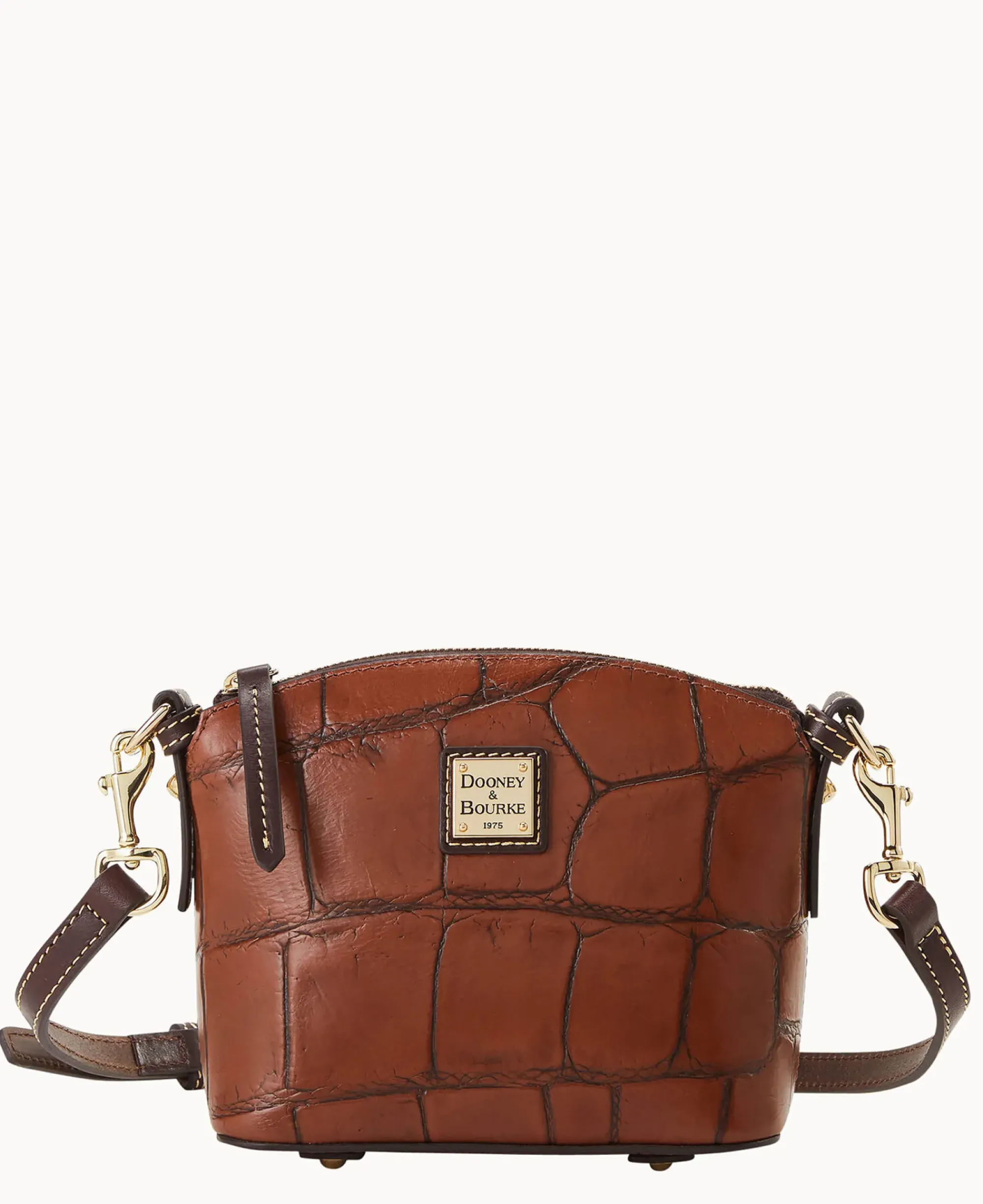 Dooney & Bourke Exotic Leather|Mini Bags<Denison Mini Domed Crossbody Cognac