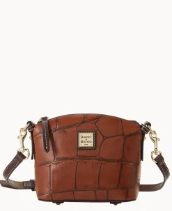 Dooney & Bourke Exotic Leather|Mini Bags<Denison Mini Domed Crossbody Cognac