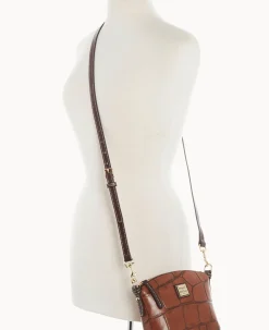Dooney & Bourke Exotic Leather|Mini Bags<Denison Mini Domed Crossbody Cognac