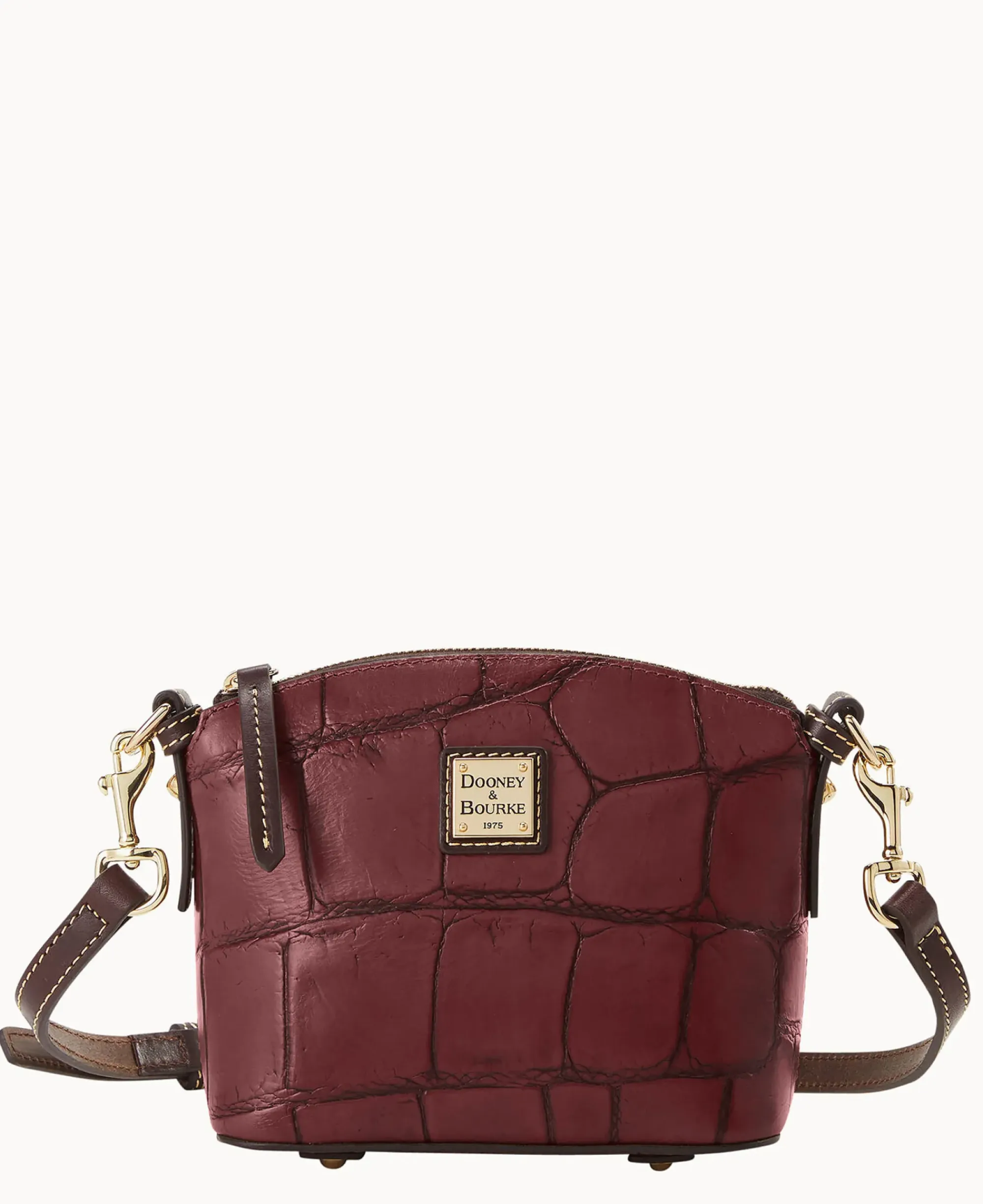 Dooney & Bourke Exotic Leather|Mini Bags<Denison Mini Domed Crossbody Bordeaux