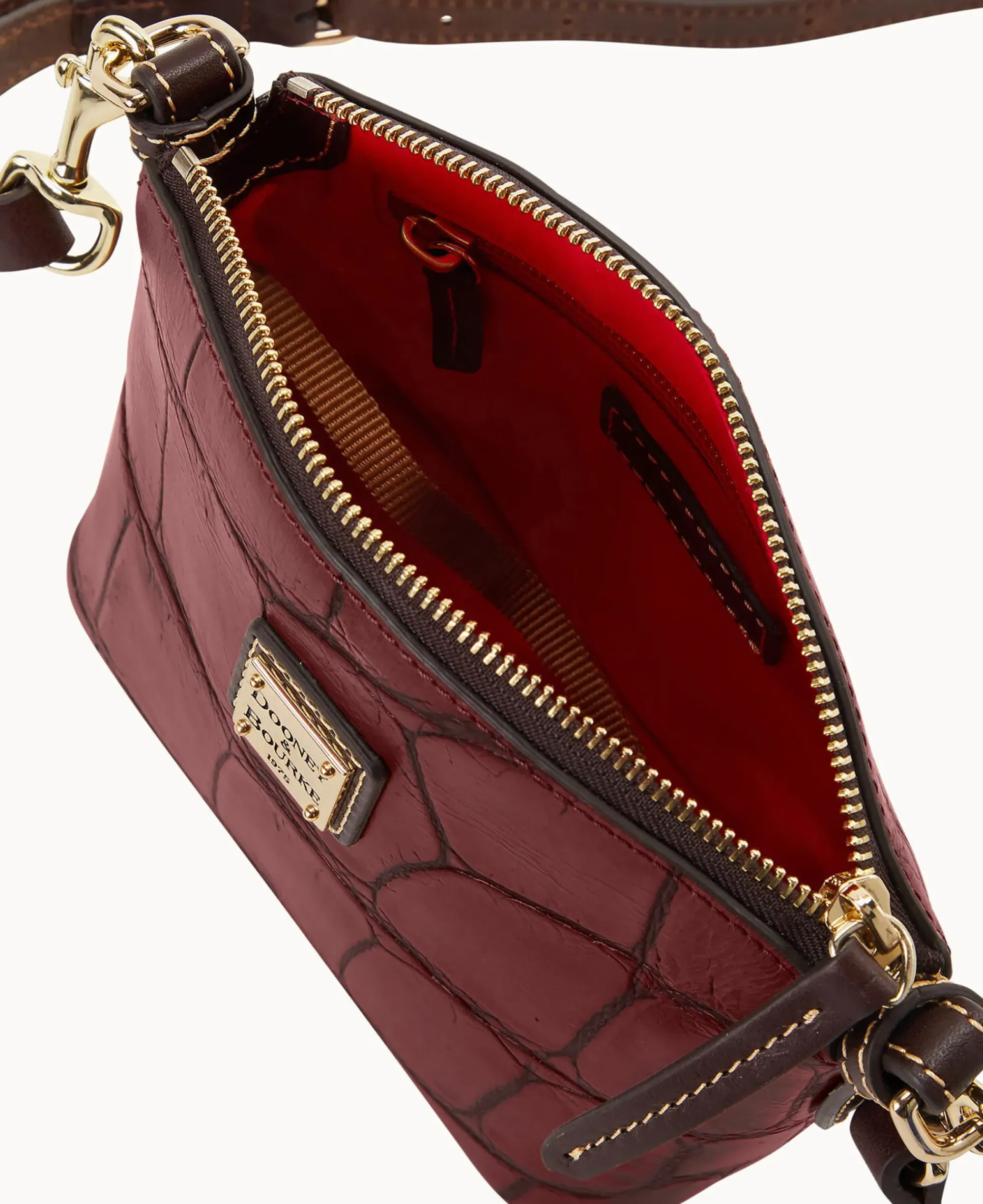 Dooney & Bourke Exotic Leather|Mini Bags<Denison Mini Domed Crossbody Bordeaux