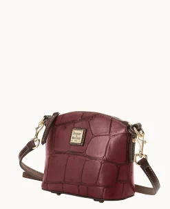 Dooney & Bourke Exotic Leather|Mini Bags<Denison Mini Domed Crossbody Bordeaux