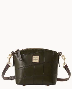 Dooney & Bourke Exotic Leather|Mini Bags<Denison Mini Domed Crossbody Olive
