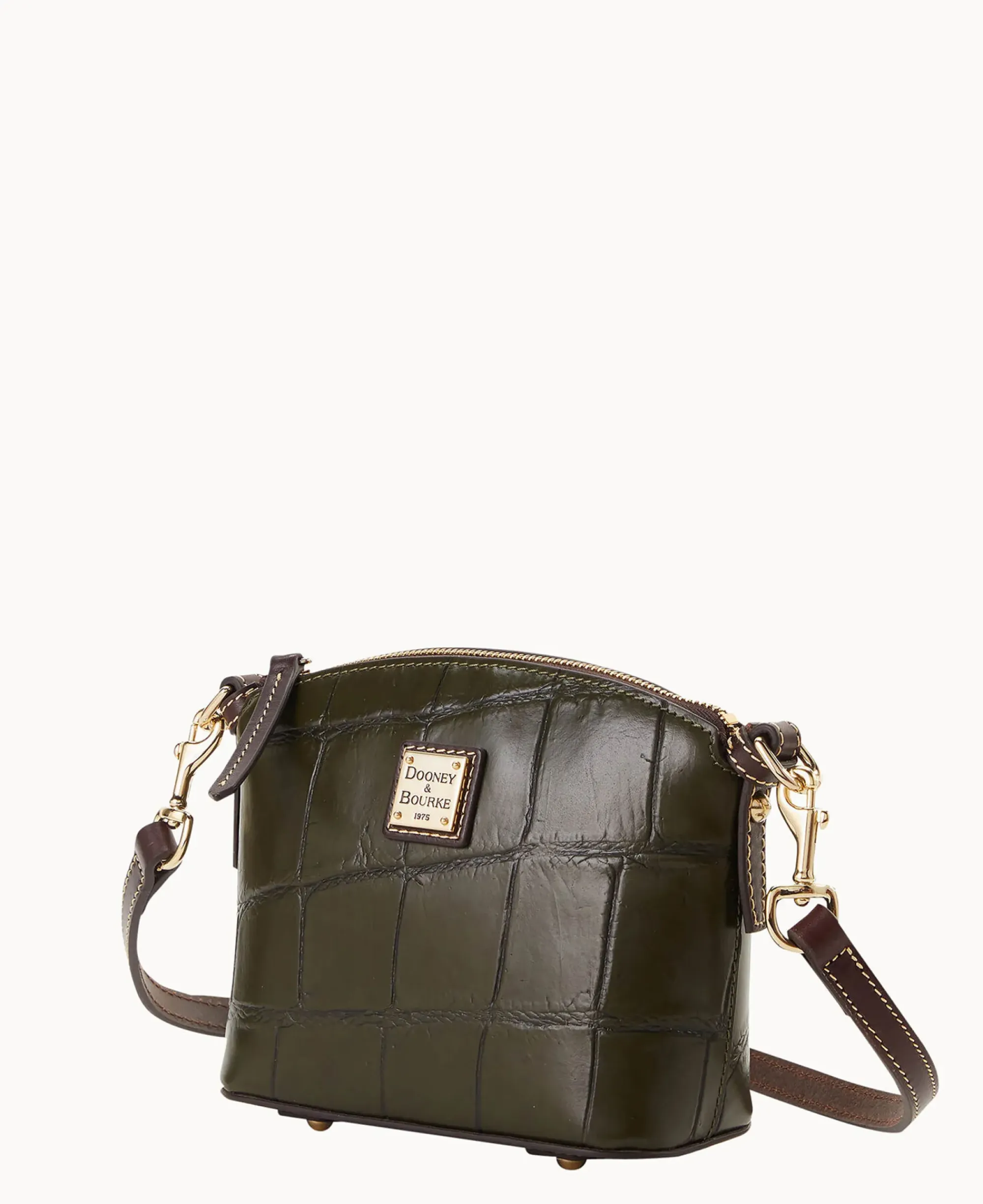 Dooney & Bourke Exotic Leather|Mini Bags<Denison Mini Domed Crossbody Olive