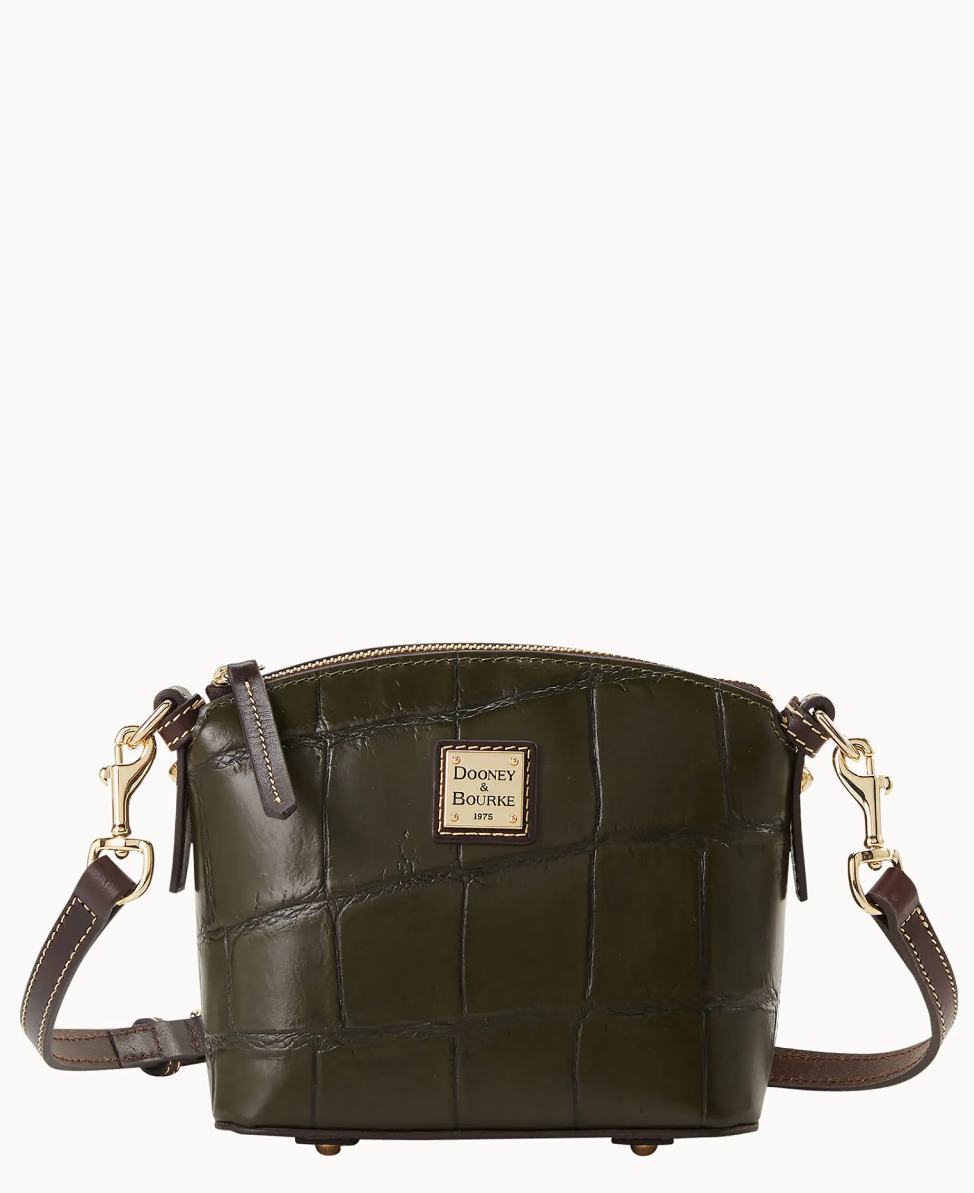 Dooney & Bourke Exotic Leather|Mini Bags<Denison Mini Domed Crossbody Olive