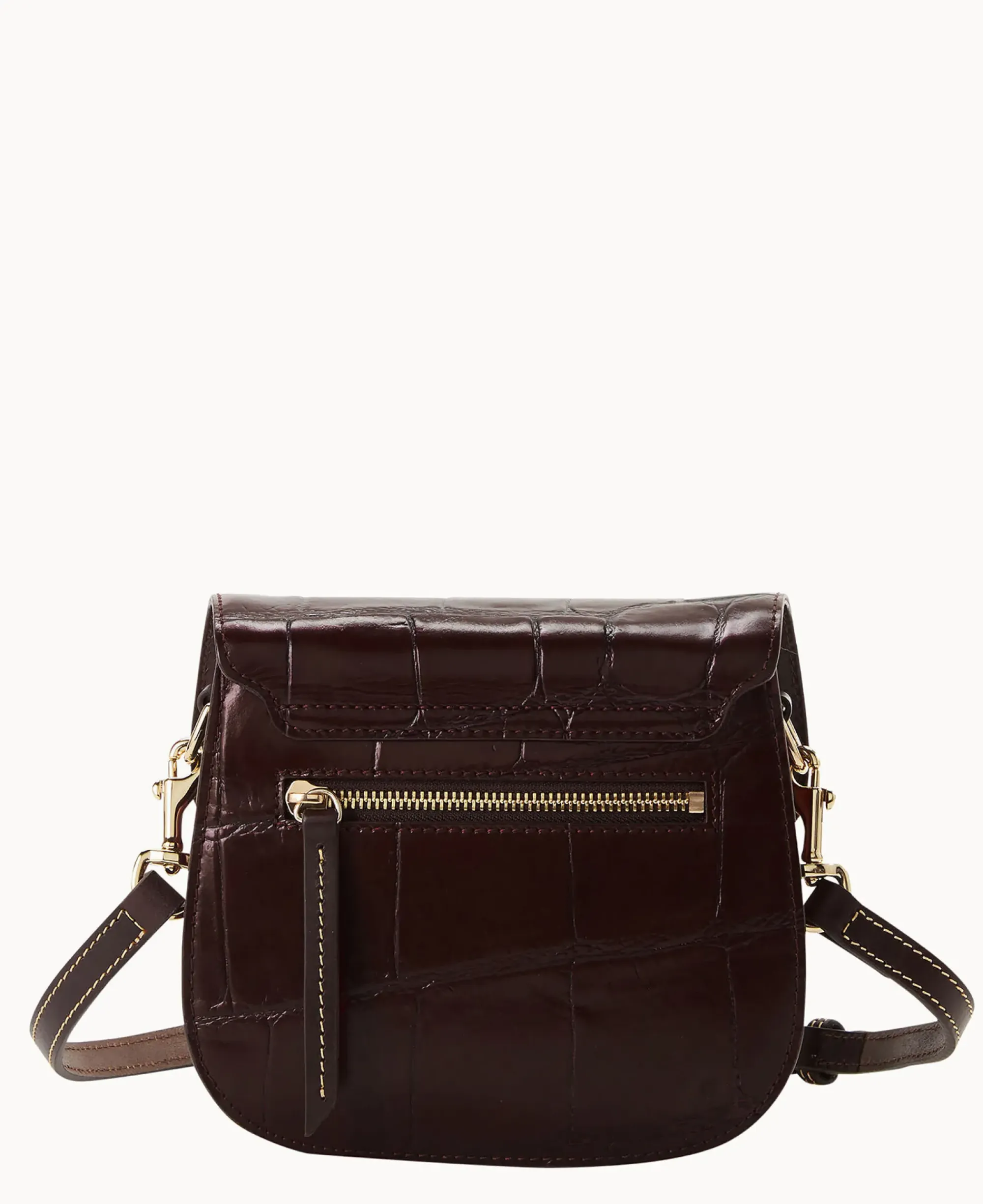 Dooney & Bourke Exotic Leather|Mini Bags<Denison Saddle Bag Espresso