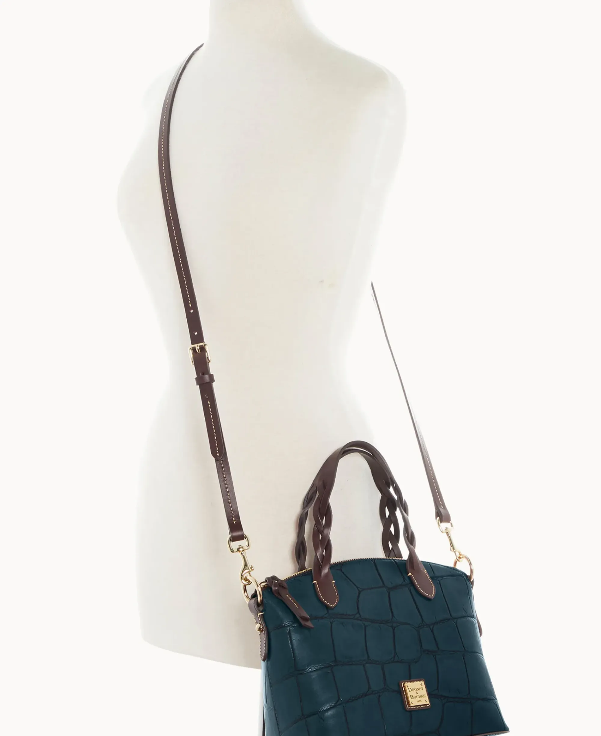 Dooney & Bourke Picnic in the Park|Exotic Leather<Denison Small Heidi Satchel Deep Teal