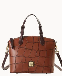 Dooney & Bourke Picnic in the Park|Exotic Leather<Denison Small Heidi Satchel Cognac