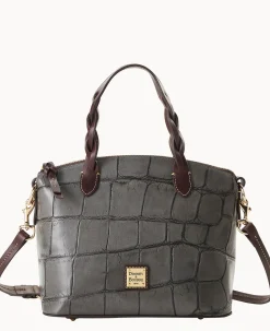 Dooney & Bourke Picnic in the Park|Exotic Leather<Denison Small Heidi Satchel Smoke Grey