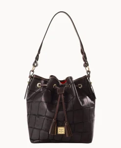 Dooney & Bourke Exotic Leather|Shoulder Bags<Denison Tasha Drawstring Espresso