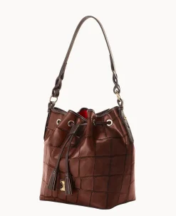 Dooney & Bourke Exotic Leather|Shoulder Bags<Denison Tasha Drawstring Cognac