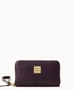 Dooney & Bourke Grab and Go|Wristlets<Denison Zip Around Phone Wristlet Plum Wine