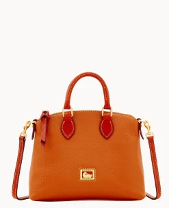 Dooney & Bourke Pebbled Leather|Mini Bags<Dillen Crossbody Satchel Caramel