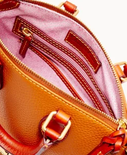 Dooney & Bourke Pebbled Leather|Mini Bags<Dillen Crossbody Satchel Caramel