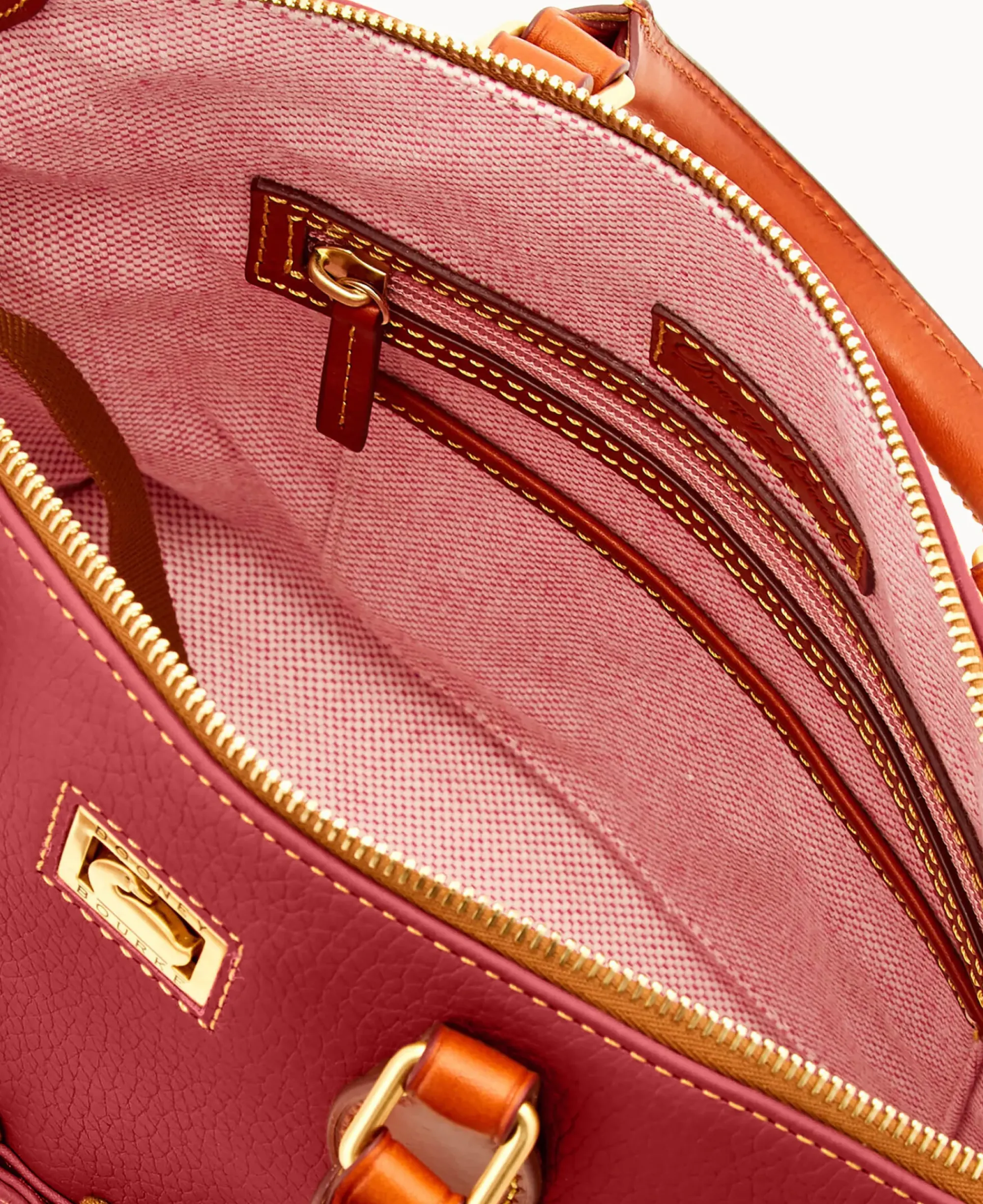 Dooney & Bourke Pebbled Leather|Shoulder Bags<Dillen Double Pocket Satchel Red