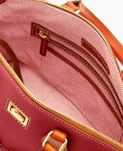 Dooney & Bourke Pebbled Leather|Shoulder Bags<Dillen Double Pocket Satchel Red