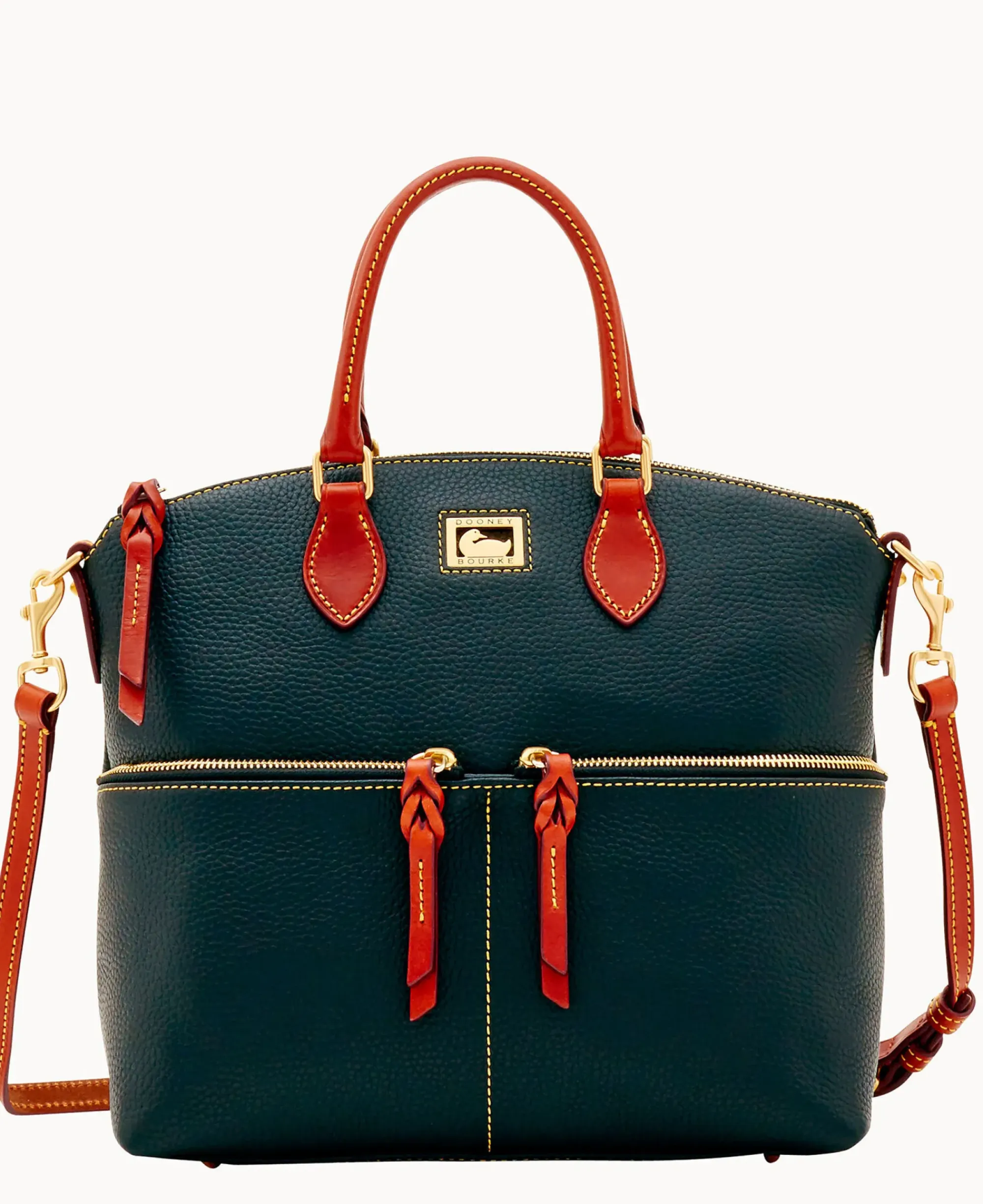 Dooney & Bourke Pebbled Leather|Shoulder Bags<Dillen Double Pocket Satchel Black