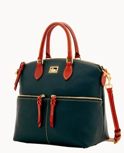 Dooney & Bourke Pebbled Leather|Shoulder Bags<Dillen Double Pocket Satchel Black