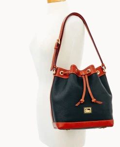 Dooney & Bourke Pebbled Leather|Shoulder Bags<Dillen Drawstring Black