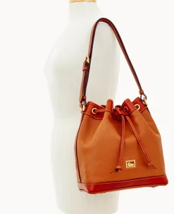 Dooney & Bourke Pebbled Leather|Shoulder Bags<Dillen Drawstring Caramel