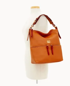 Dooney & Bourke Ready For the Getaway|Pebbled Leather<Dillen Medium Pocket Sac Caramel