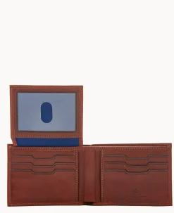 Dooney & Bourke The Florentine Collection|Grab and Go<Florentine Billfold with Train Pass Chestnut